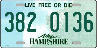 NH license plate 3820136