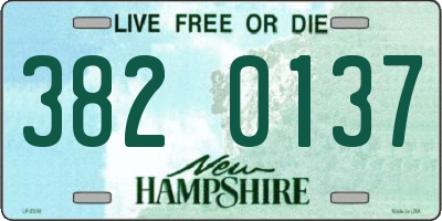 NH license plate 3820137