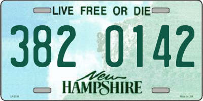 NH license plate 3820142