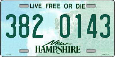 NH license plate 3820143
