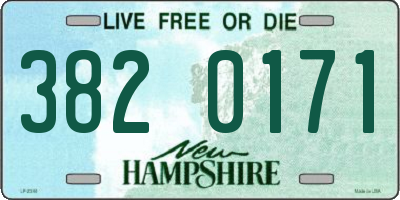 NH license plate 3820171