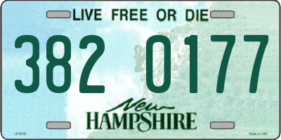 NH license plate 3820177