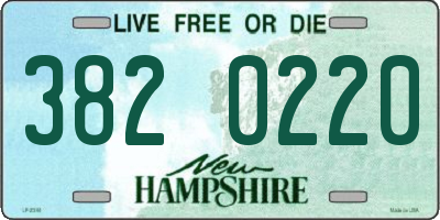 NH license plate 3820220