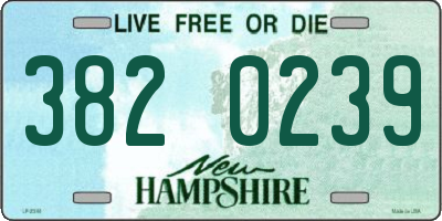 NH license plate 3820239
