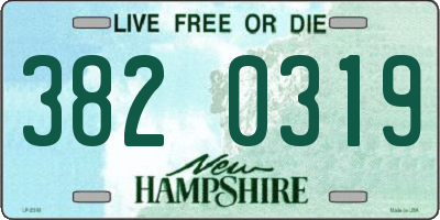 NH license plate 3820319