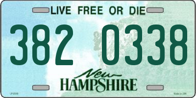 NH license plate 3820338