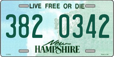 NH license plate 3820342