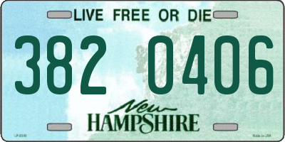 NH license plate 3820406