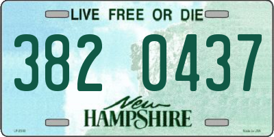 NH license plate 3820437