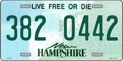 NH license plate 3820442