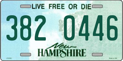 NH license plate 3820446