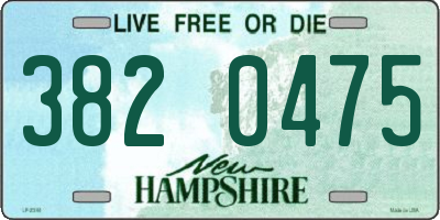 NH license plate 3820475