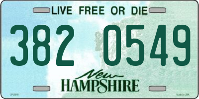 NH license plate 3820549