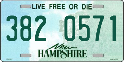 NH license plate 3820571