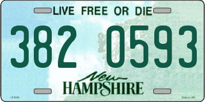 NH license plate 3820593