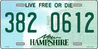 NH license plate 3820612