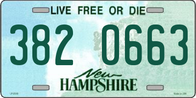 NH license plate 3820663