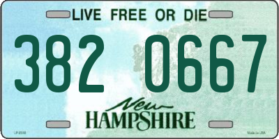 NH license plate 3820667