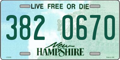 NH license plate 3820670