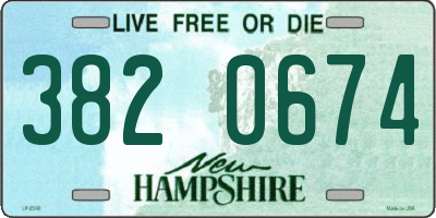 NH license plate 3820674