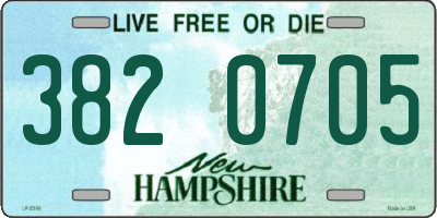 NH license plate 3820705
