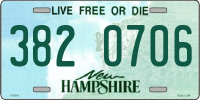 NH license plate 3820706