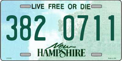 NH license plate 3820711