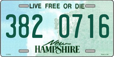 NH license plate 3820716