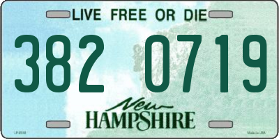 NH license plate 3820719