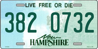 NH license plate 3820732