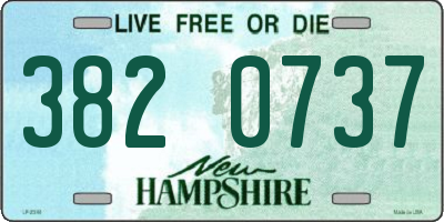 NH license plate 3820737