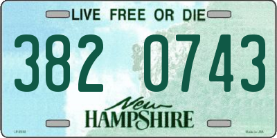 NH license plate 3820743