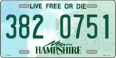 NH license plate 3820751