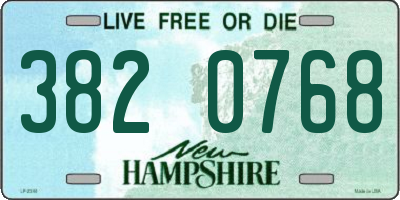 NH license plate 3820768