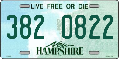 NH license plate 3820822
