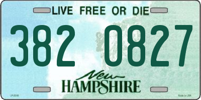 NH license plate 3820827