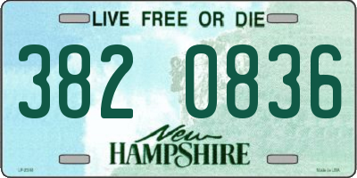 NH license plate 3820836