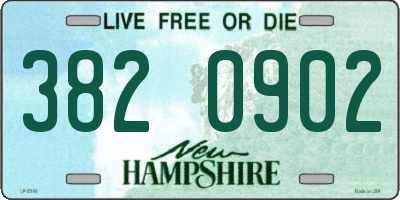 NH license plate 3820902