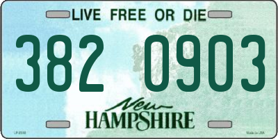 NH license plate 3820903