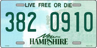NH license plate 3820910