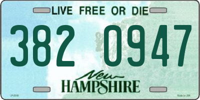 NH license plate 3820947