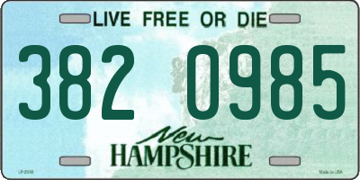 NH license plate 3820985