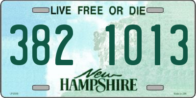 NH license plate 3821013