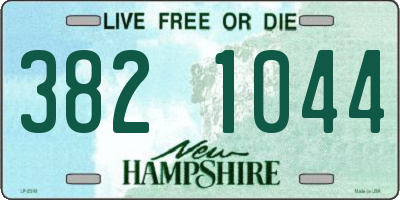 NH license plate 3821044