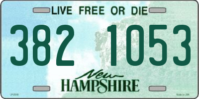 NH license plate 3821053