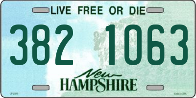 NH license plate 3821063