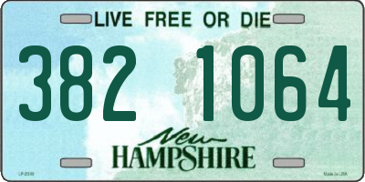 NH license plate 3821064