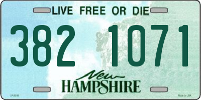NH license plate 3821071