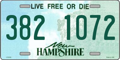 NH license plate 3821072