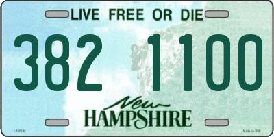 NH license plate 3821100